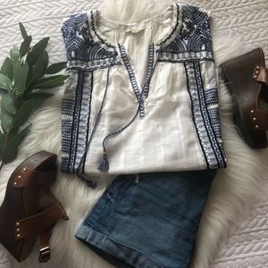 Lucky Brand 🍀 Embroidered Tank